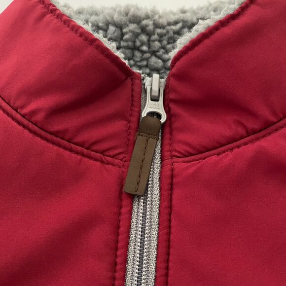 Carter’s Vest Kid's‎ 5/5A Red Gray Sherpa Full Zip Fleece - Picture 2 of 9